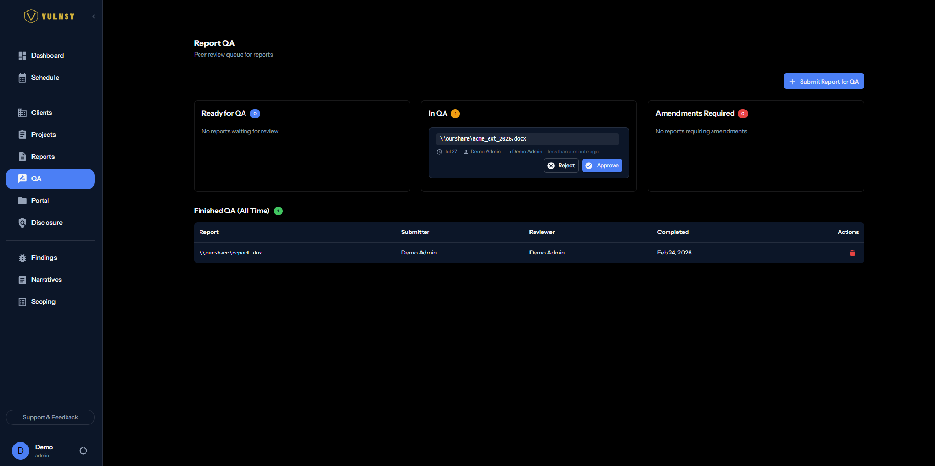 Vulnsy Platform Screenshot 5