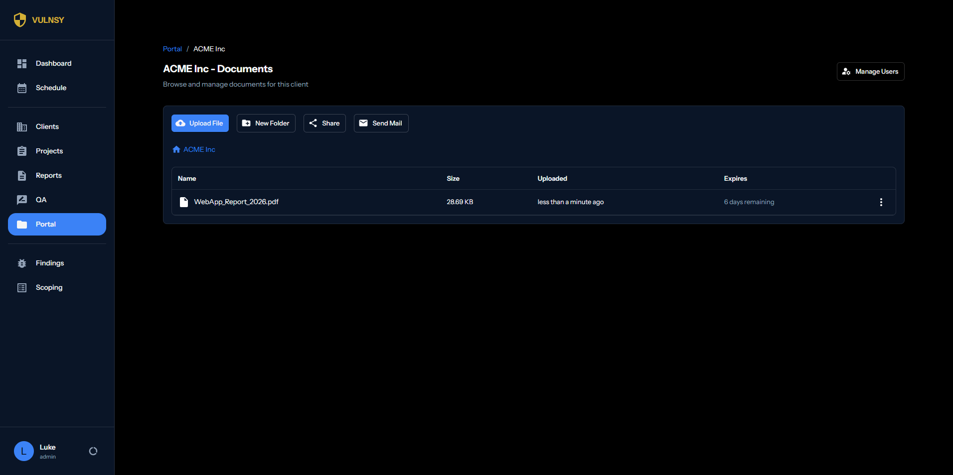 Vulnsy Platform Screenshot 2