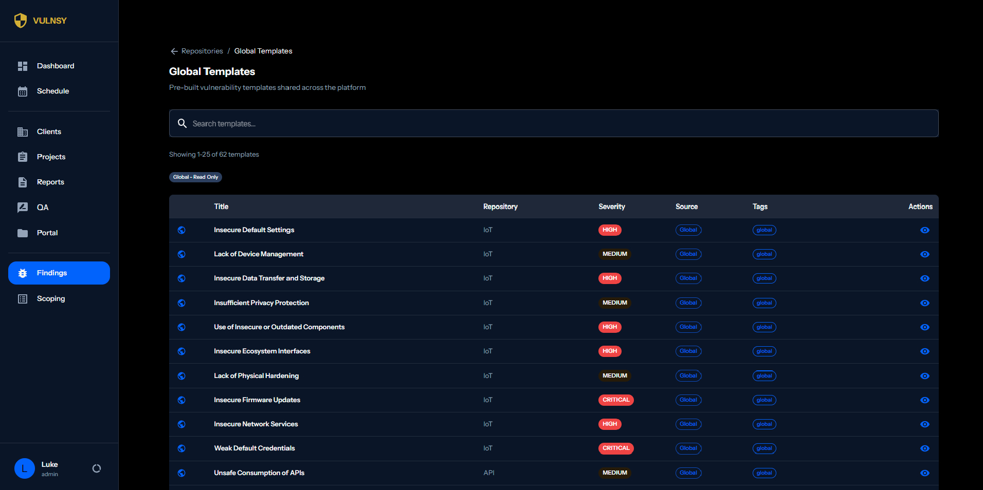 Vulnsy Platform Screenshot 3
