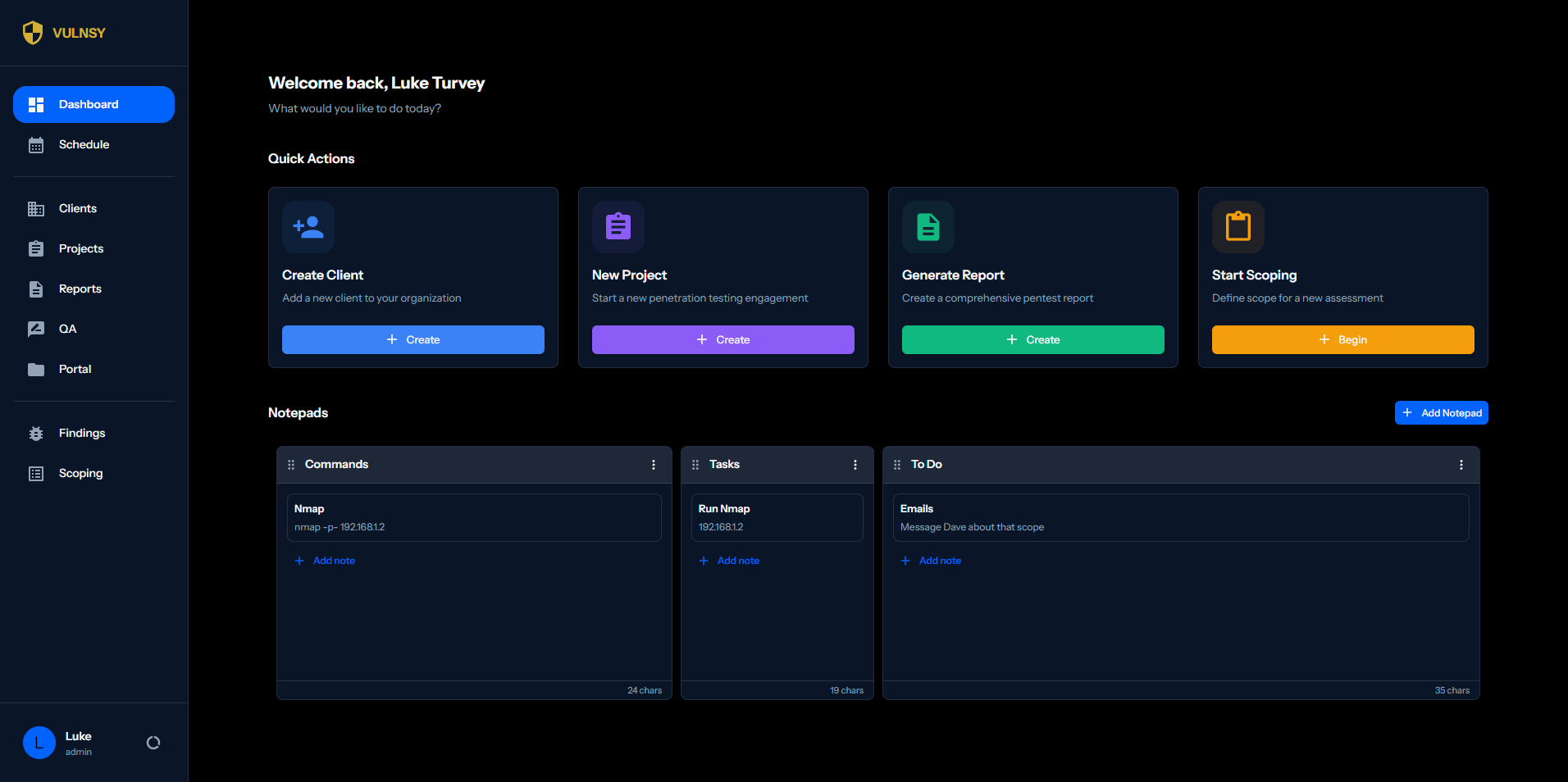 Vulnsy Platform Screenshot 5